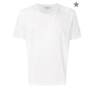Saint Laurent Men’s White Logo Tee